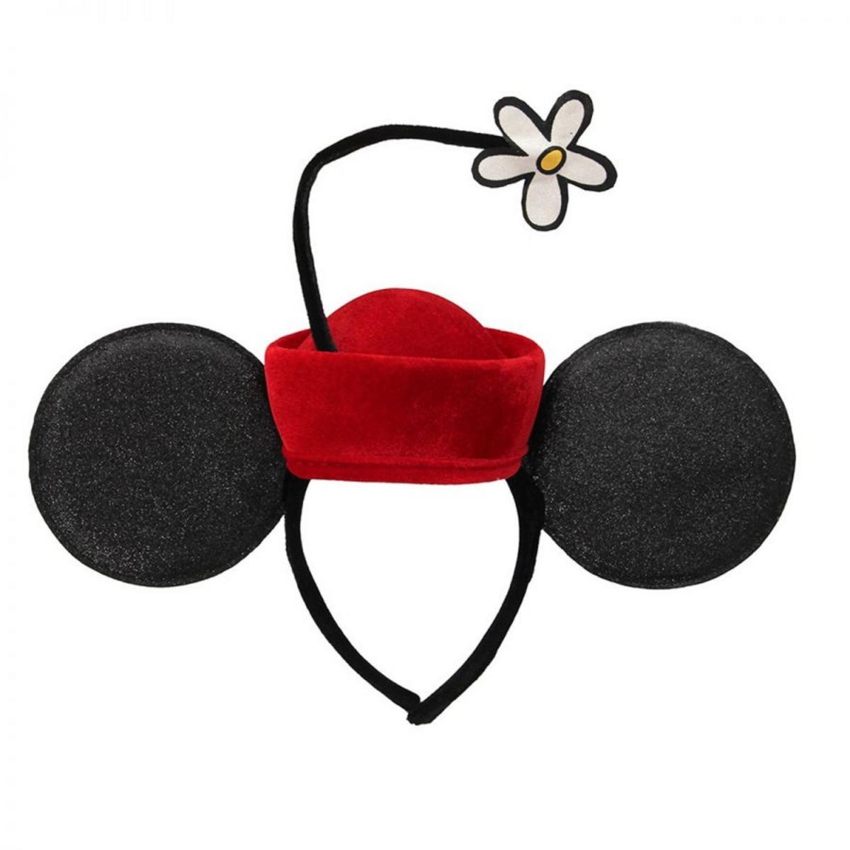 Disney | Minnie Vintage Flower Pillbox Headband | 190294 | front | RED/BLACK