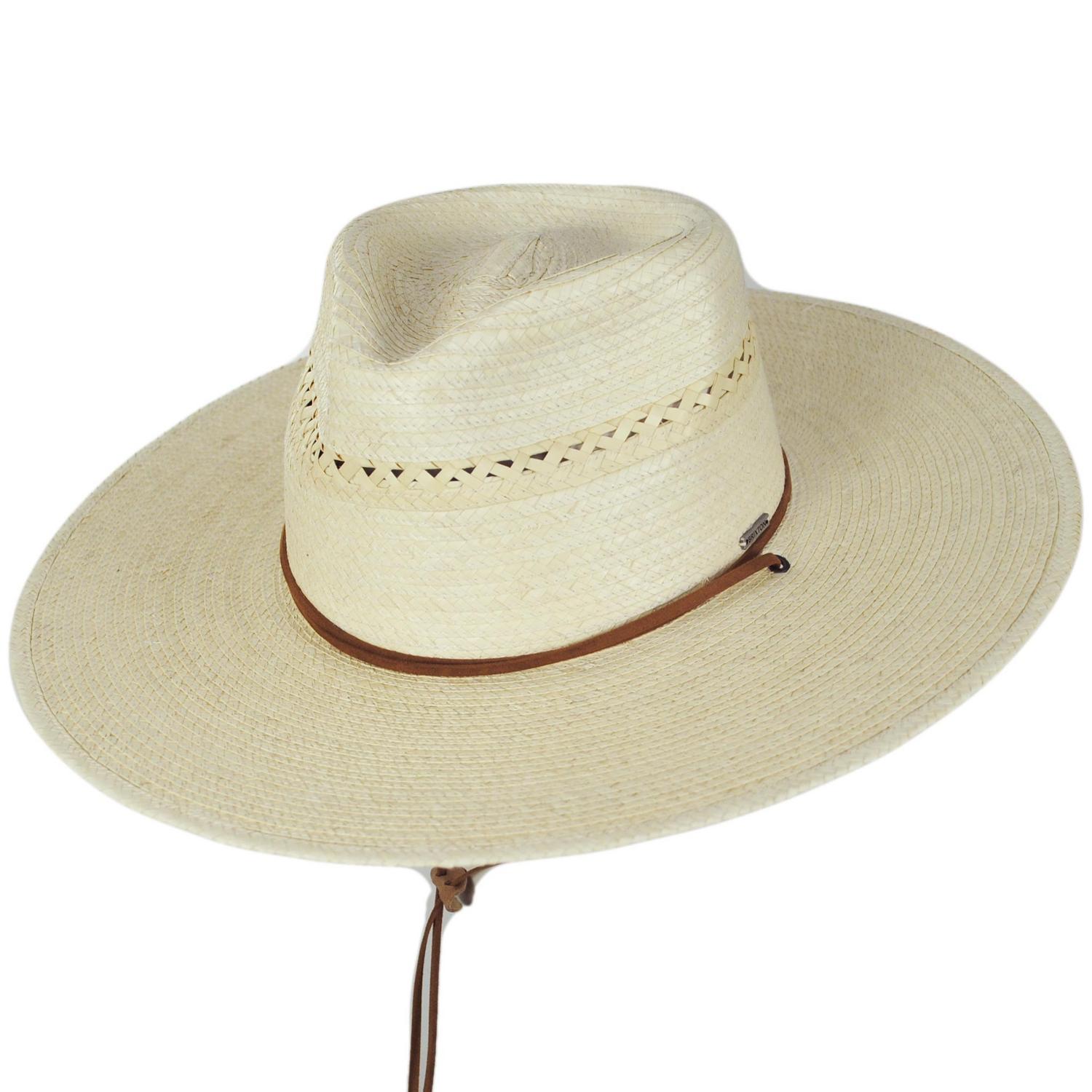 BRIXTON HATS | Beck Palm Straw Rancher Fedora Hat | 128367 | lead | NATURAL