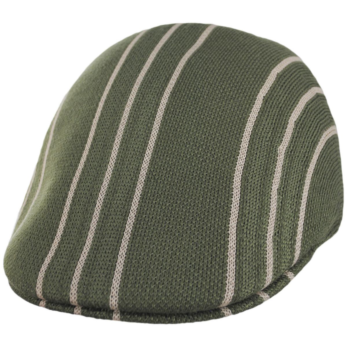 Kangol | Don Stripe 507 Knit Ivy Cap | 161029 | lead | SEA KELP