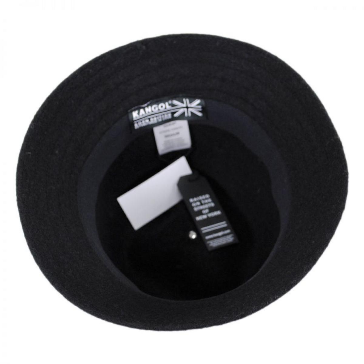 Kangol | Striped Casual Wool Bucket Hat | 185726 | under | BLACK/OFF WHITE