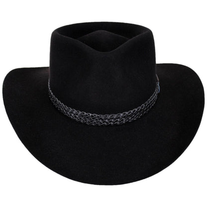Akubra | Snowy River Fur Felt Australian Western Hat | 131700 | front | BLACK