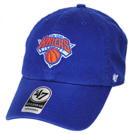 47 Brand | New York Knicks NBA Clean Up Strapback Baseball Cap Dad Hat | 203991 | lead | ROYAL