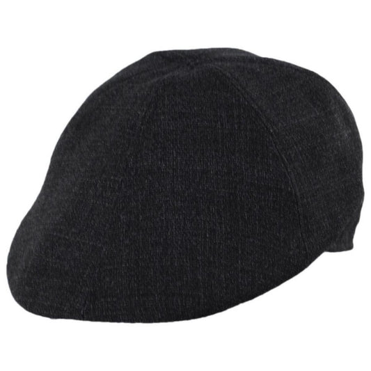 Baskerville Hat Company | Branson Tweed Wool Duckbill Cap | 167660 | lead | BLACK