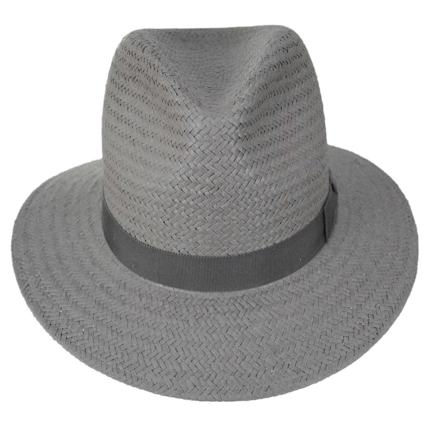 Bailey 1922 | Curtis Sun Raindura Straw Safari Fedora Hat | 127938 | front | GRAPHITE