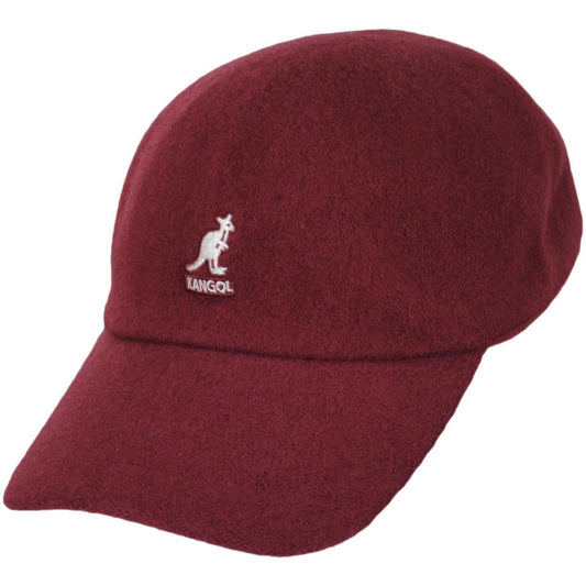 Kangol | Wool Spacecap Fitted Baseball Cap - Cranberry | 201106FW23 | lead | CRANBERRY