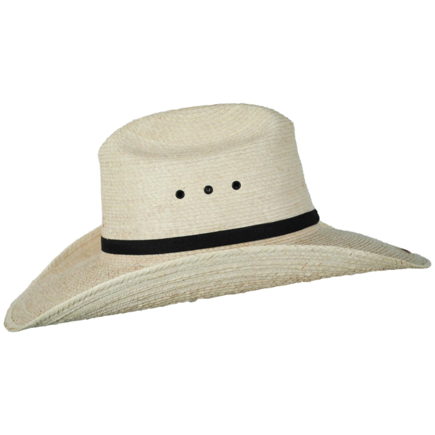 SunBody Hats | Cattleman Guatemalan Palm Leaf Straw Hat | 128204 | profile | NATURAL