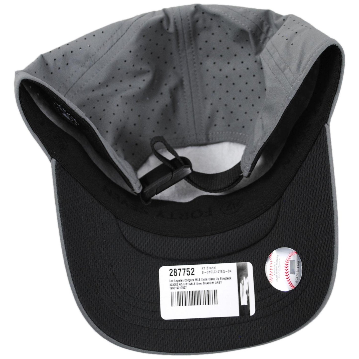 47 Brand | Los Angeles Dodgers MLB Cycle Clean Up Adjustable Baseball Cap Dad Hat | 203052 | under | SHADOW GREY