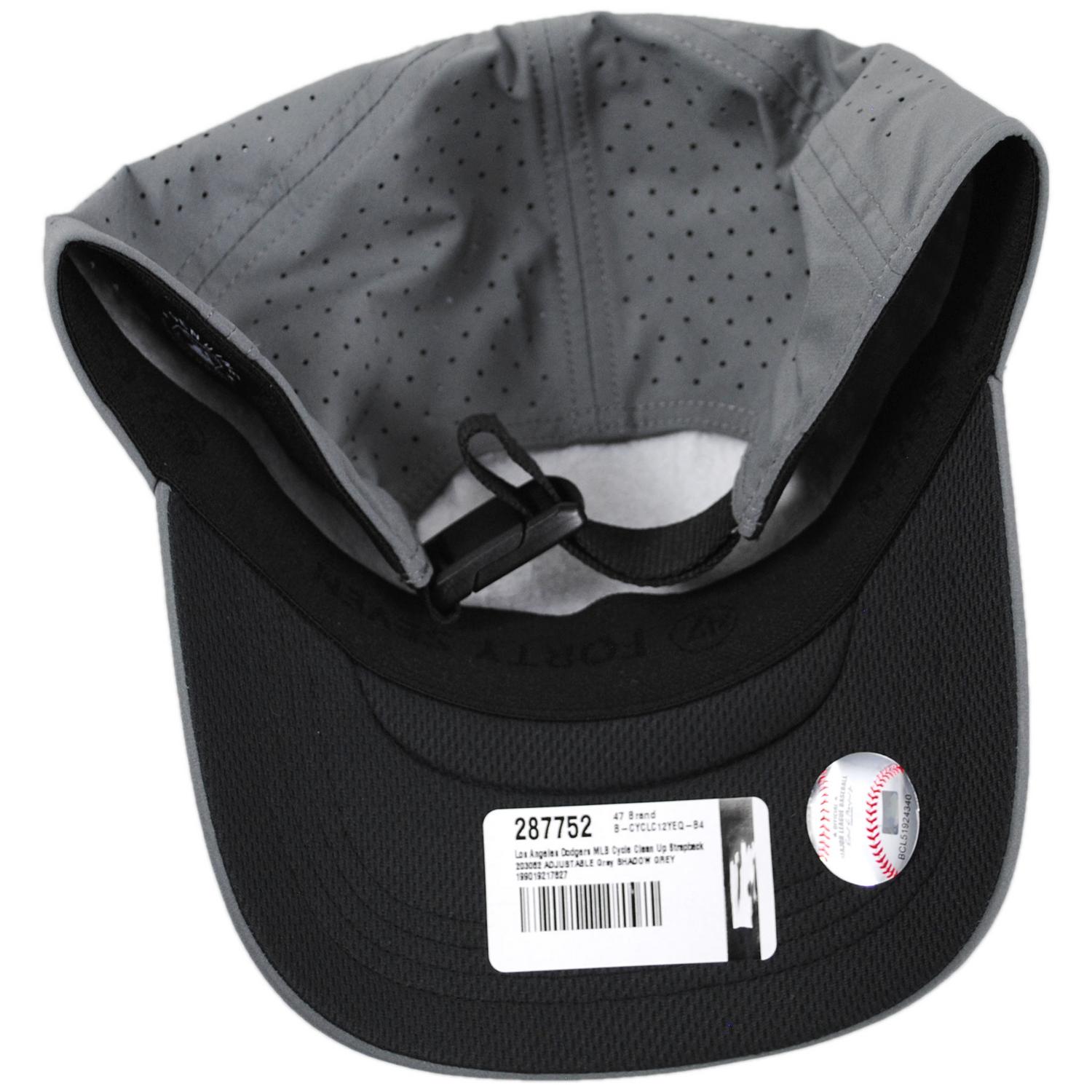 47 Brand | Los Angeles Dodgers MLB Cycle Clean Up Adjustable Baseball Cap Dad Hat | 203052 | under | SHADOW GREY