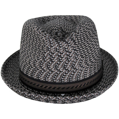 Bailey 1922 | Mannes Poly Braid Fedora Hat - Classic | 127844 | front | BROWN MULTI