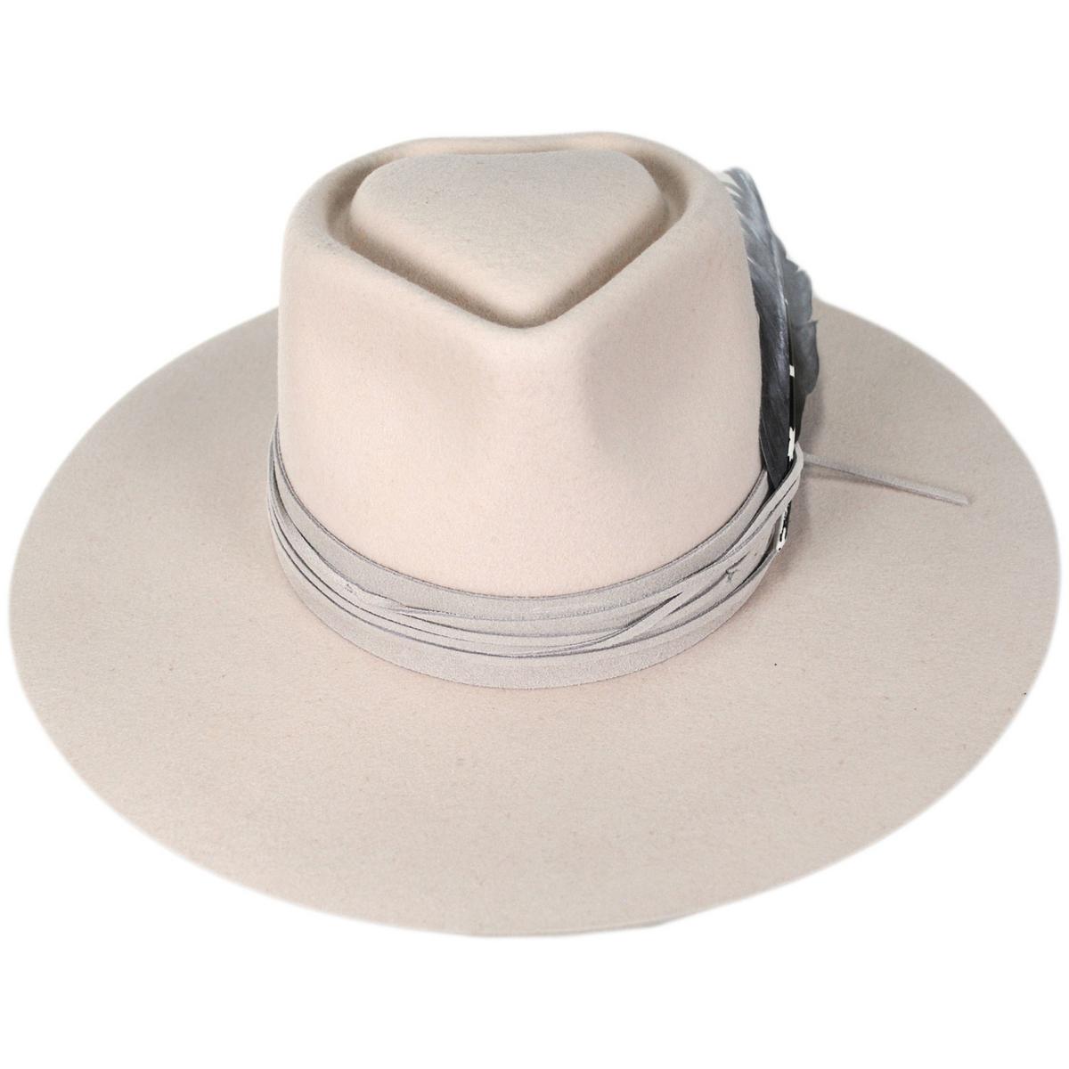 San Diego Hat Company | Take My Name Wool Felt Fedora Hat | 125222 | front | IVORY