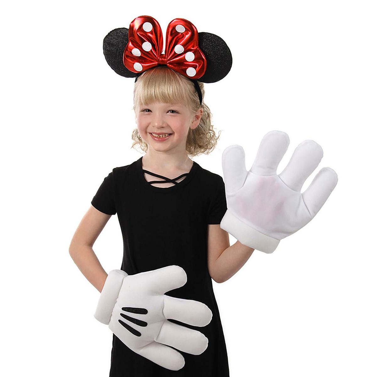 Disney | Minnie Glitter Headband & Gloves Set | 190567 | lsfone | BLACK/RED