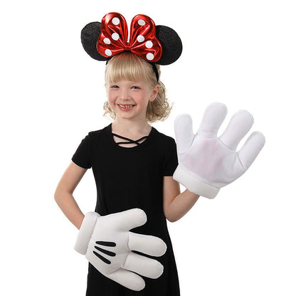 Disney | Minnie Glitter Headband & Gloves Set | 190567 | lsfone | BLACK/RED