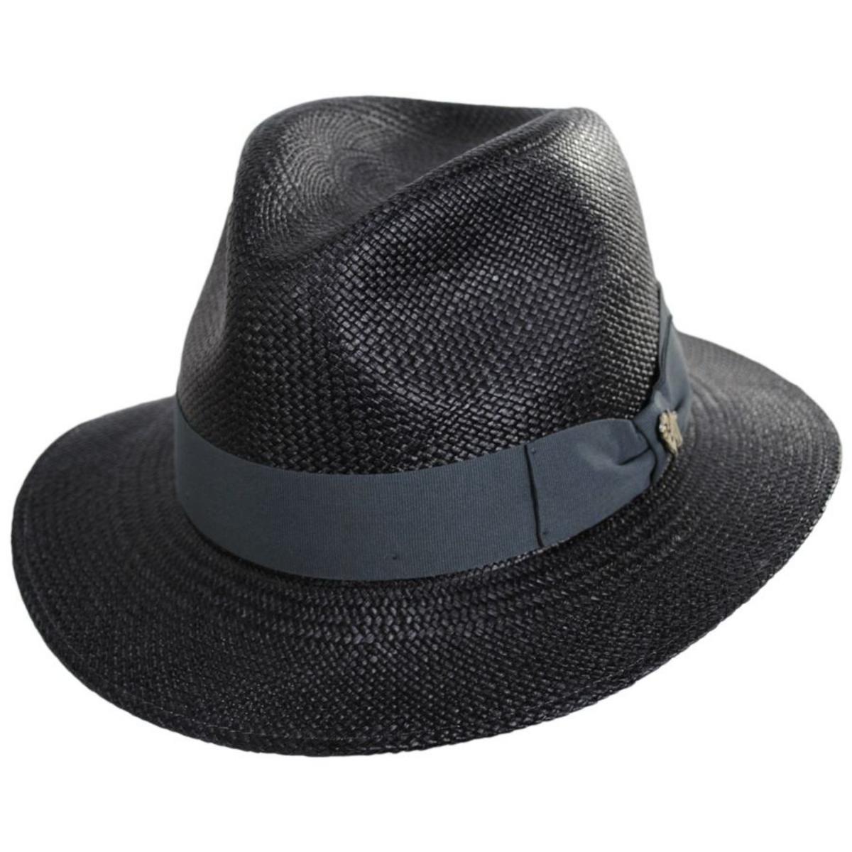 Bigalli | Jacques Panama Safari Fedora Hat | 129246 | lead | BLACK