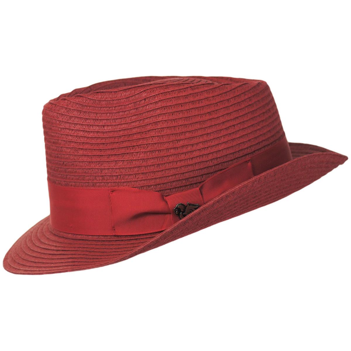 Bigalli | Alessandro Toyo Braid Fedora Hat | 129240 | profile | RED