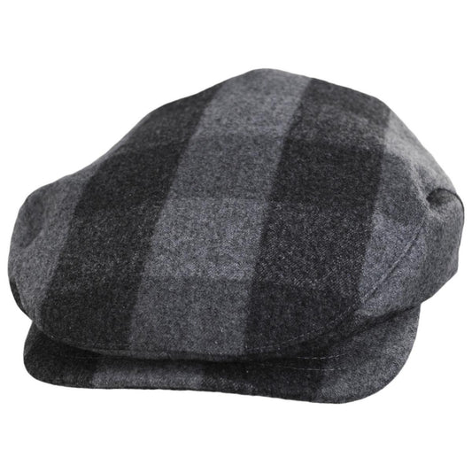 Baskerville Hat Company | Wholesale Danbury Wool Check Square Bill Ivy Cap B2B Pre-Pack | B2B167664 | lead | GREY