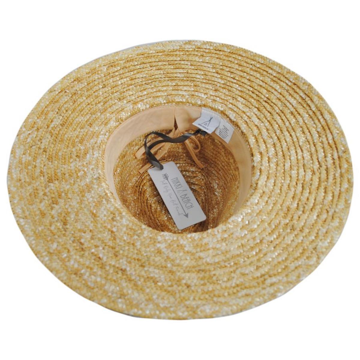NIKKI BEACH | Mykonos Milan Straw Rancher Fedora Hat | 102719 | under | NATURAL