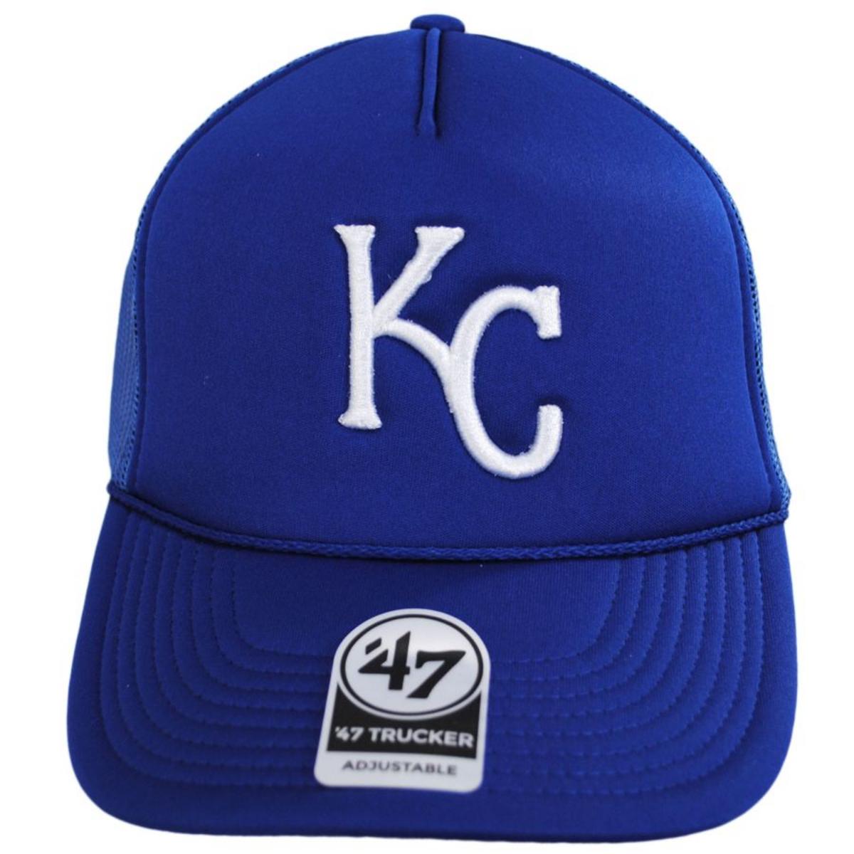 47 Brand | Kansas City Royals MLB Foam Mesh Trucker Snapback Baseball Cap | 203427 | front | ROYAL
