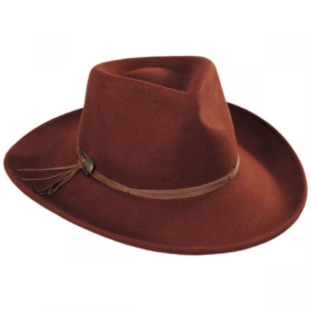 Scala | Palermo Wool Felt Rancher Hat | 123576 | lead | RUST