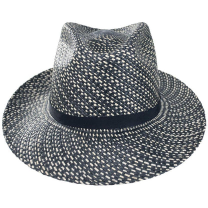 Bailey 1922 | Phineas Two Tone Panama Straw Fedora Hat | 127733 | front | AVION/NATURAL
