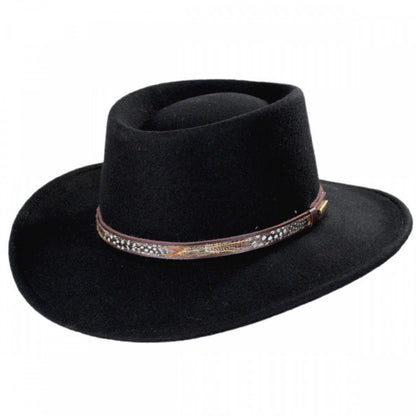 Stetson | Kelso Crushable Wool Felt Gambler Western Hat | 130675 | lead | BLACK