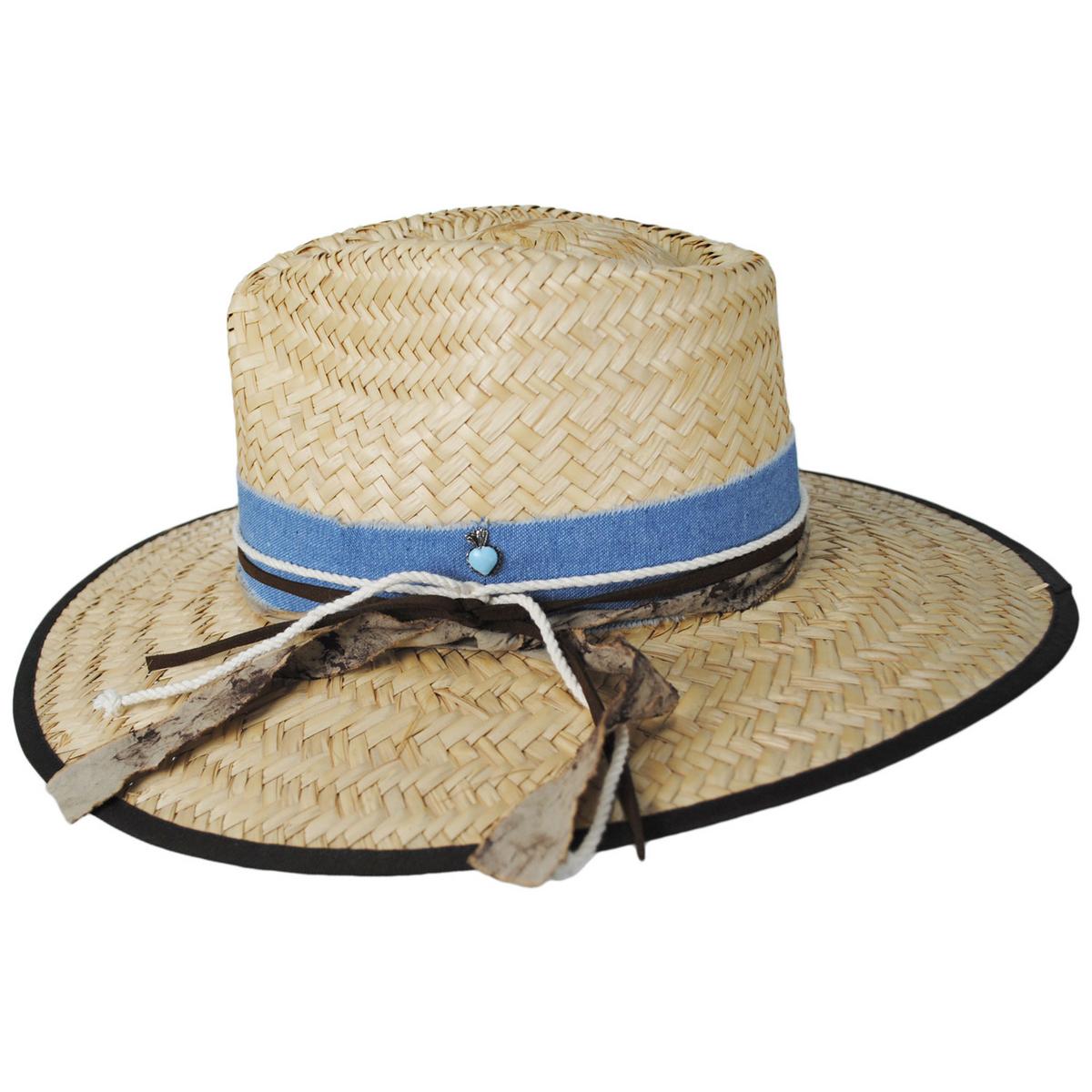 Carlos Santana | Corazon Palmilla Straw Fedora Hat | 129801 | profile | NATURAL