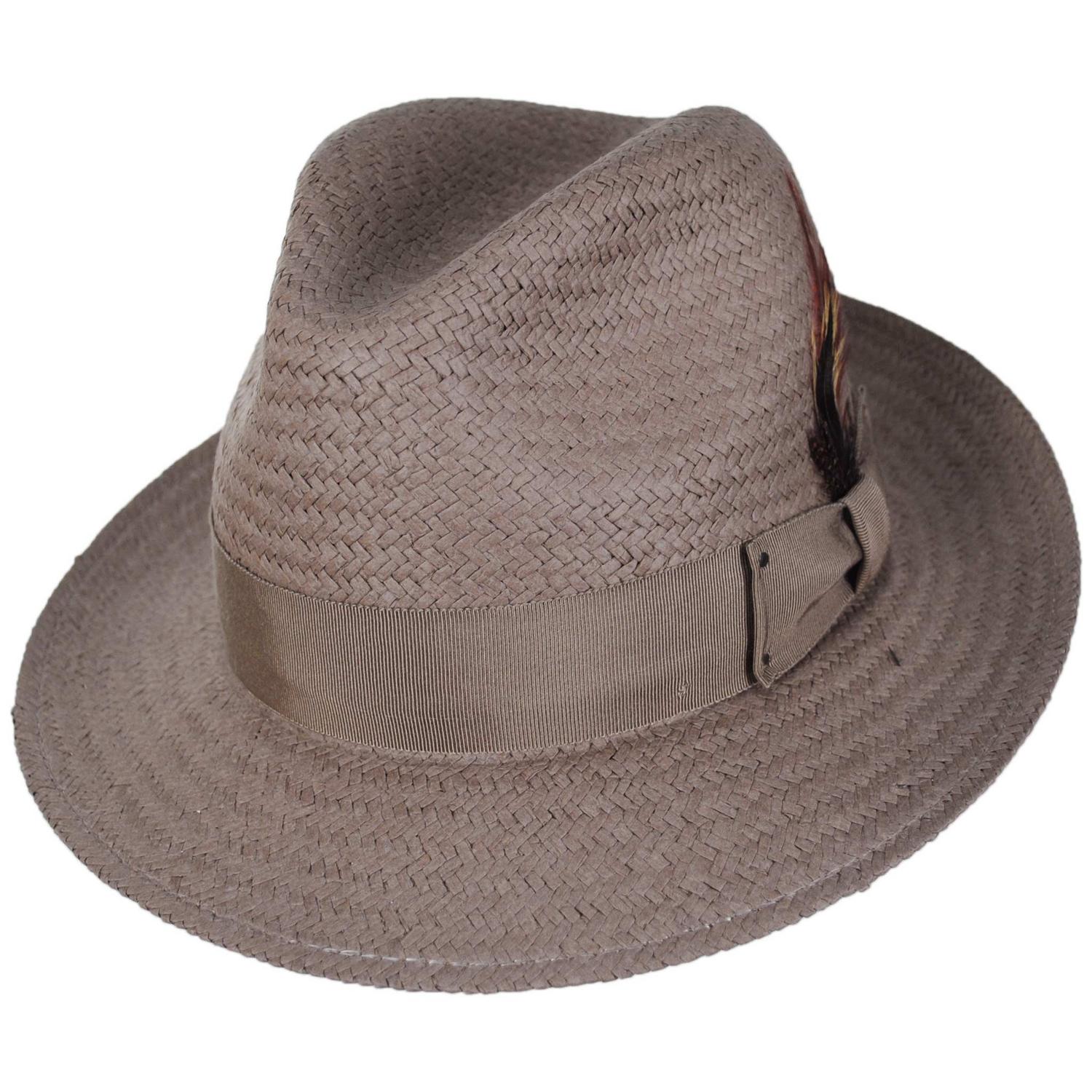 Bailey 1922 | Blixen Sun Raindura Straw Fedora Hat - Stone | 127936ST | lead | STONE