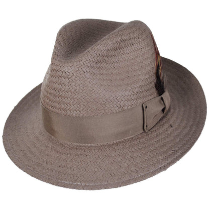 Bailey 1922 | Blixen Sun Raindura Straw Fedora Hat - Stone | 127936ST | lead | STONE