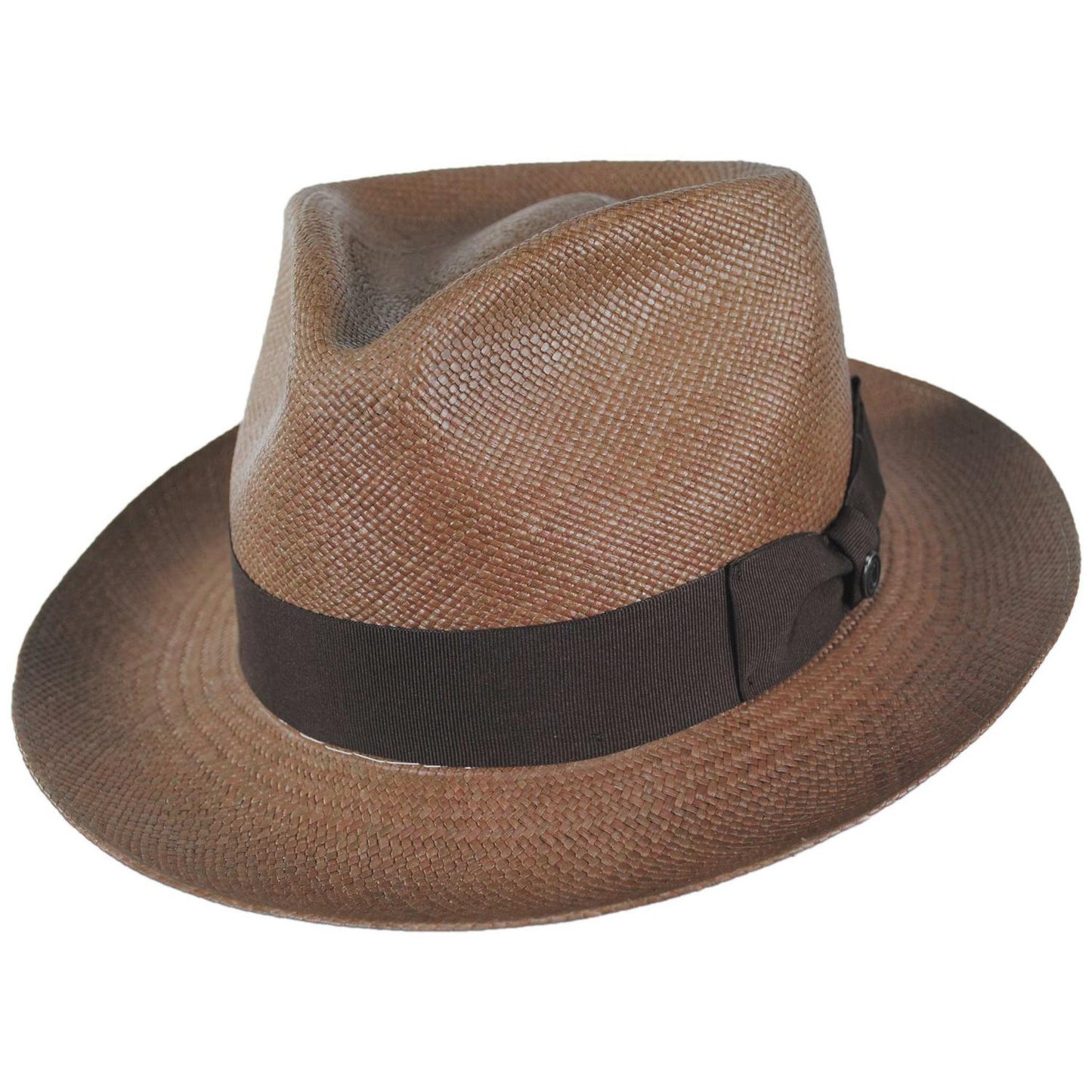 Jaxon Hats | Humphrey Grade 8 Panama Straw Fedora Hat | 127153 | lead | WALNUT