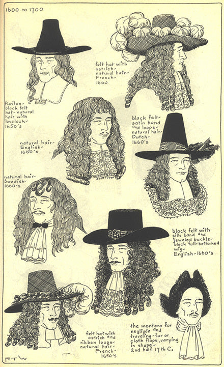 1700s Cap Pattern History of Hats: 17th Century – Village Hat Shop
