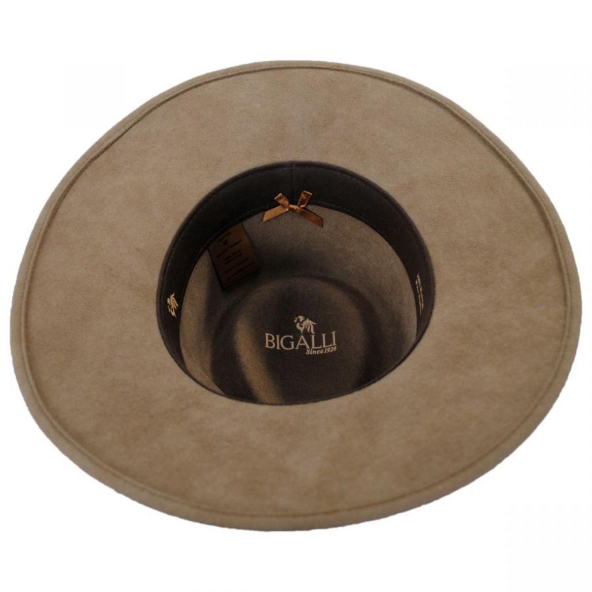 Bigalli | Teardrop Wool Felt Western Hat | 131425 | under | KHAKI
