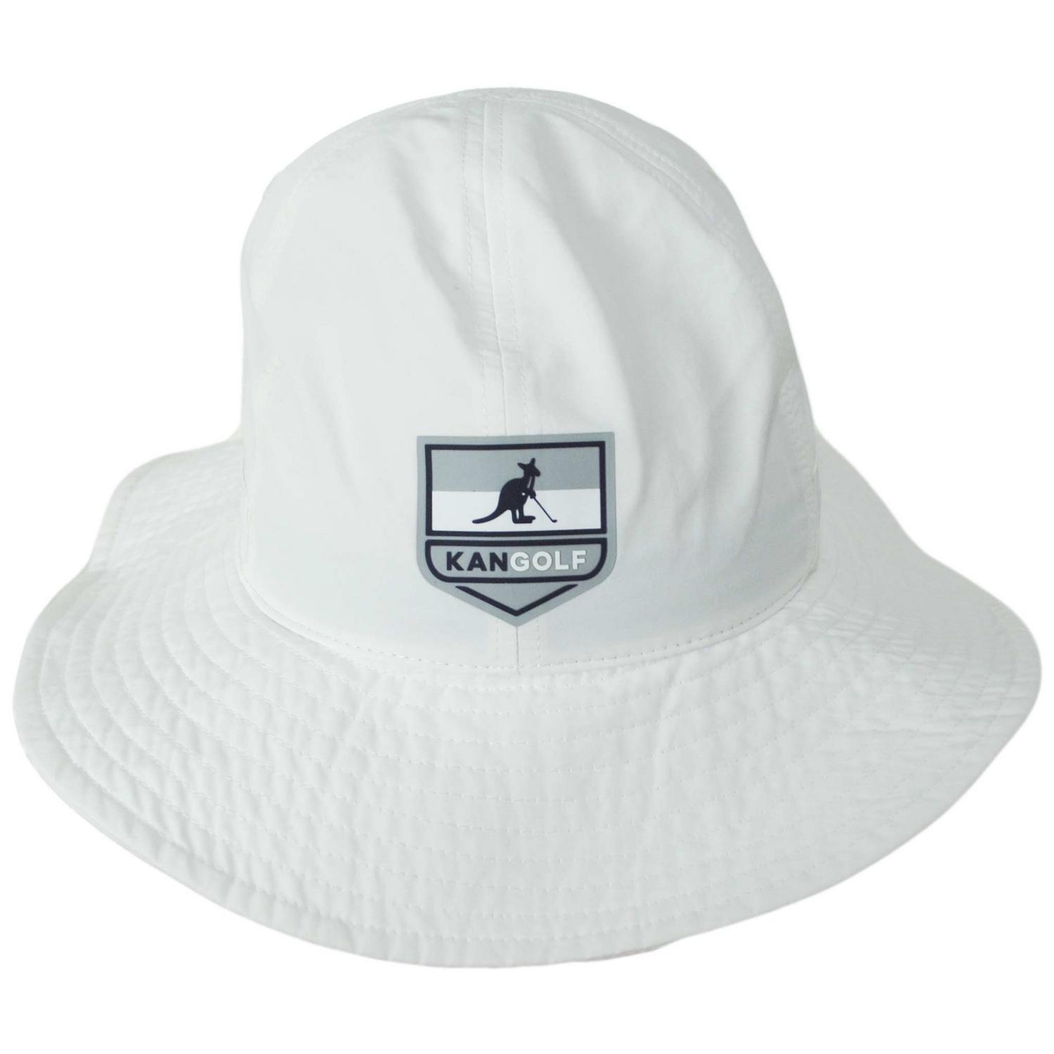 Kangol | Kangolf Seal Cotton Bucket Hat | 185843 | front | WHITE