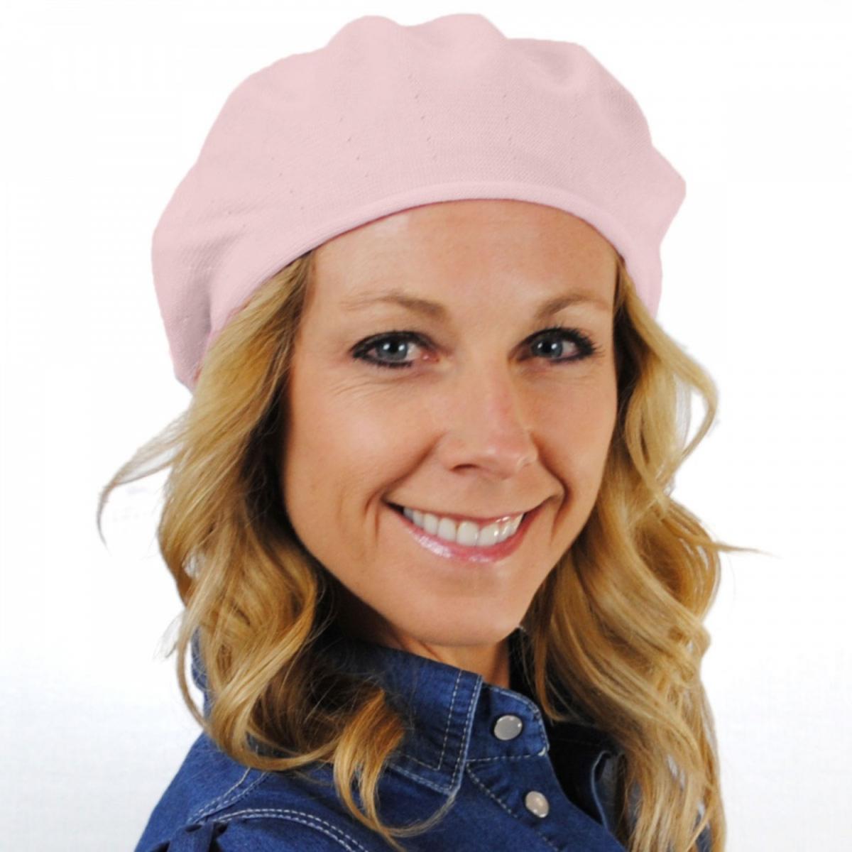sur la tete | Cotton Beret - 10.5 inch Diameter | 151100 | lsfone | PINK PEARL