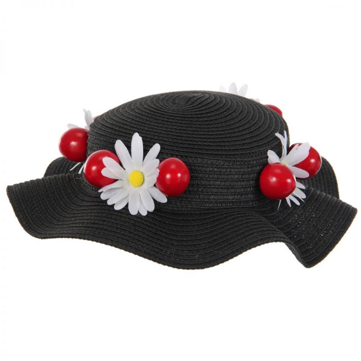 Disney | Mary Poppins Boater Hat | 190295 | lead | BLACK