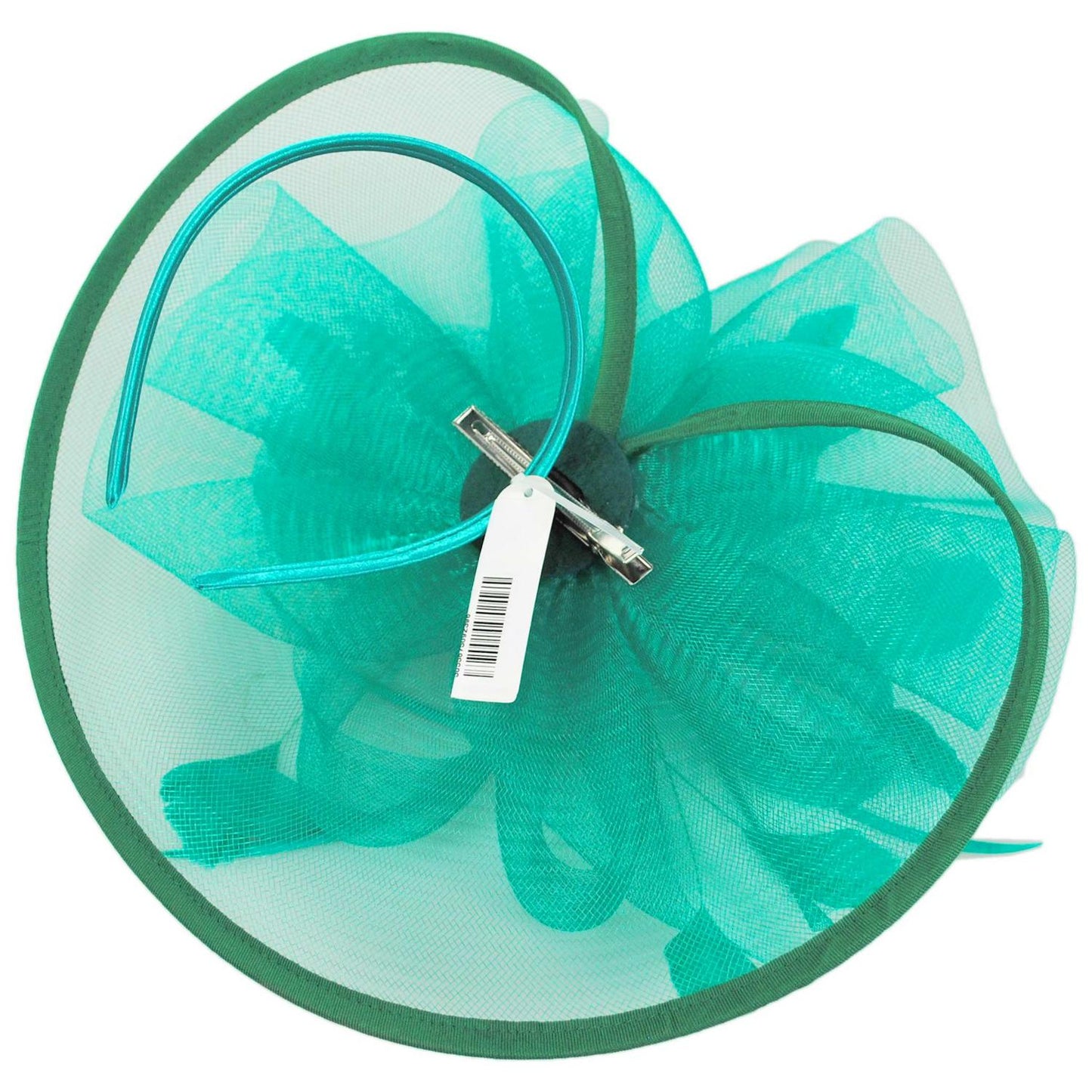 Sophia | Floral Mesh and Ribbon Fascinator Hat | 122905 | under | TEAL