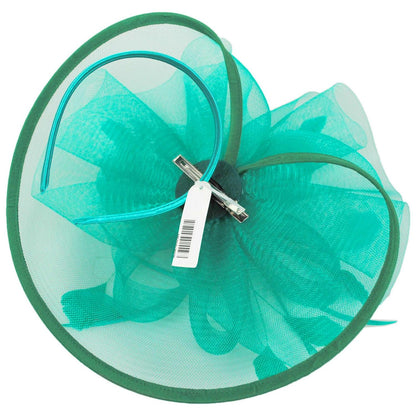 Sophia | Floral Mesh and Ribbon Fascinator Hat | 122905 | under | TEAL
