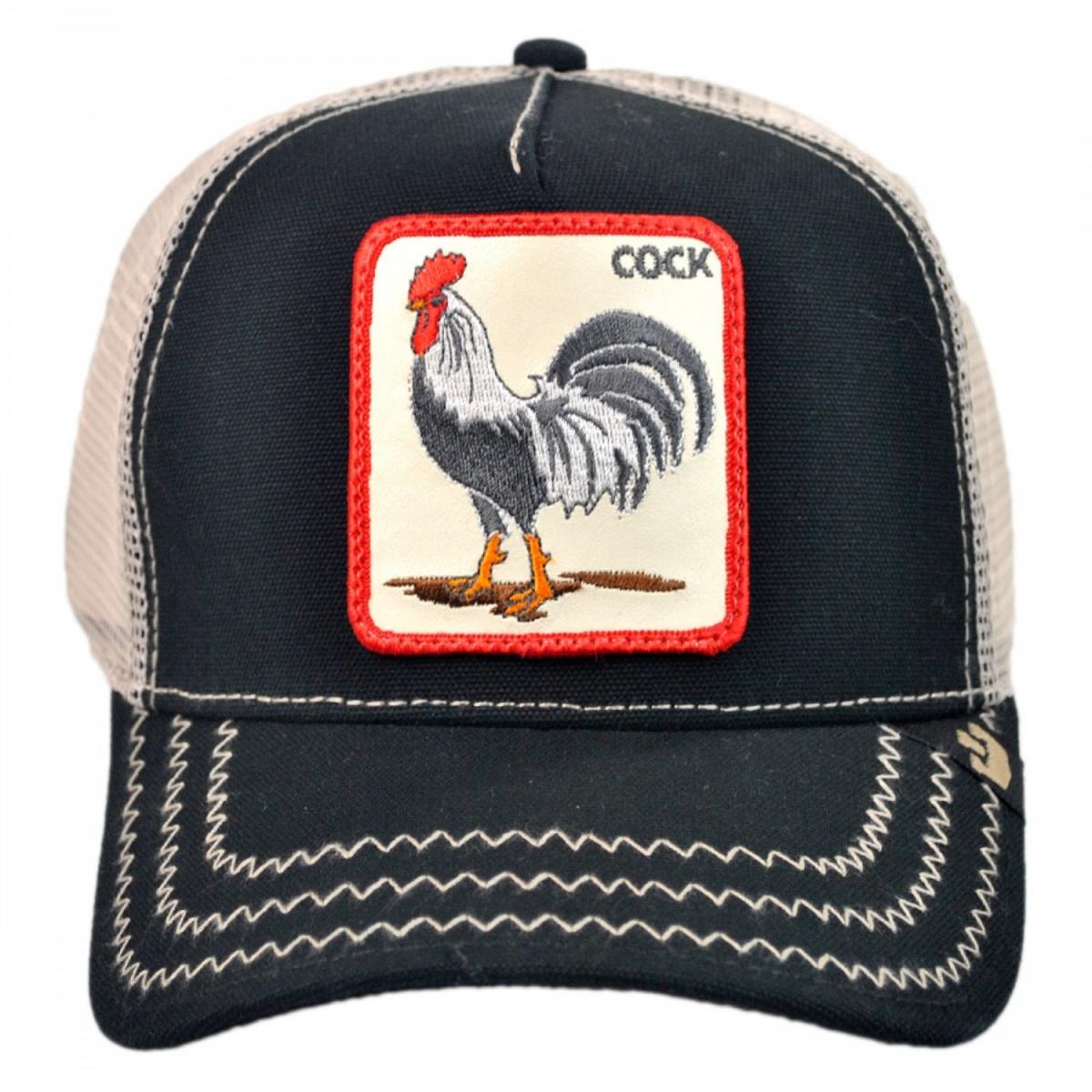 Goorin Bros | Cock Mesh Trucker Snapback Baseball Cap | 200441 | front | BLACK