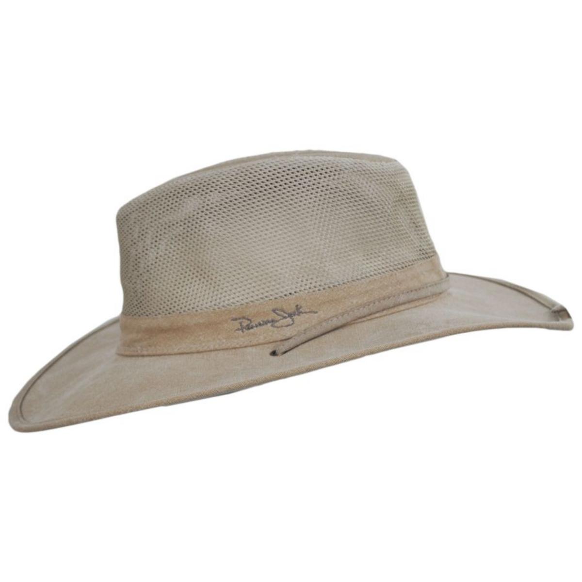 Panama Jack | Carp Cotton Outback Hat | 400607 | profile | KHAKI