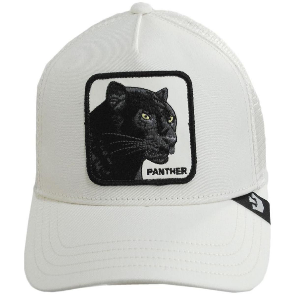 Goorin Bros | Black Panther Trucker Snapback Baseball Cap | 200437 | front | WHITE