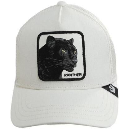 Goorin Bros | Black Panther Trucker Snapback Baseball Cap | 200437 | front | WHITE