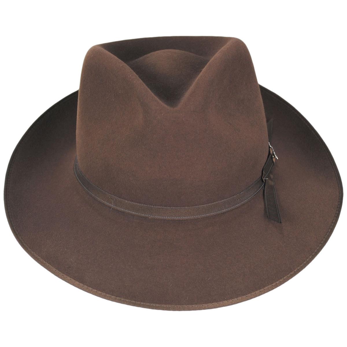 Stetson | Stratoliner Fur Felt Fedora Hat | 130617 | front | WALNUT