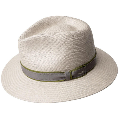 Bailey 1922 | Brooks Panama Straw Fedora Hat - Spring Colors | 127815SS | lead | PALE GREY