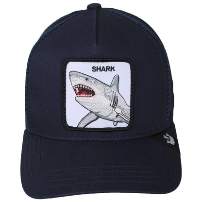 Goorin Bros | Shark Bite Trucker Snapback Baseball Cap | 200411 | front | NAVY BLUE