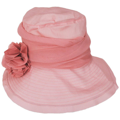 Jeanne Simmons | Romance Fabric Sun Hat | 106547 | lead | CORAL