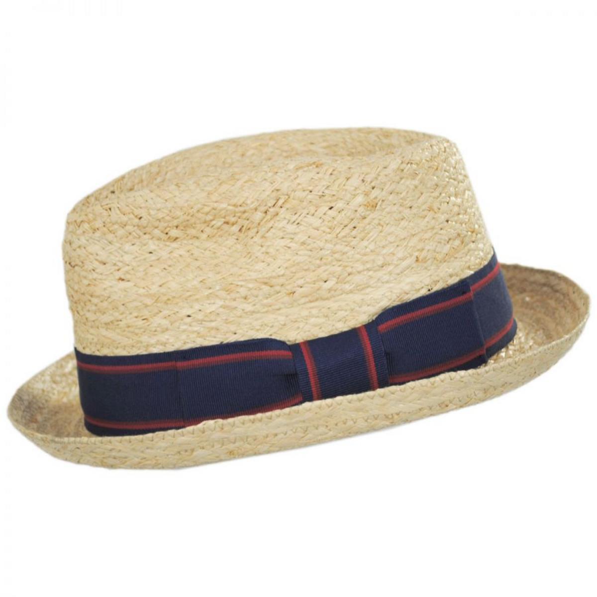 Jaxon Hats | Golden Hill Raffia Straw Fedora Hat | 126500 | profile | NATURAL