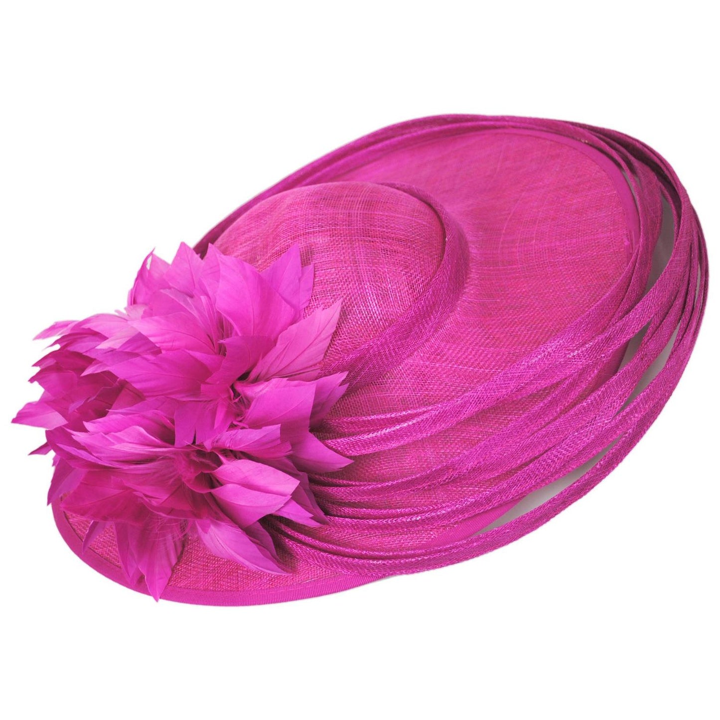 Lily & Taylor | Saturnalia Sinamay Straw Fascinator Hat | 124274 | lead | FUCHSIA
