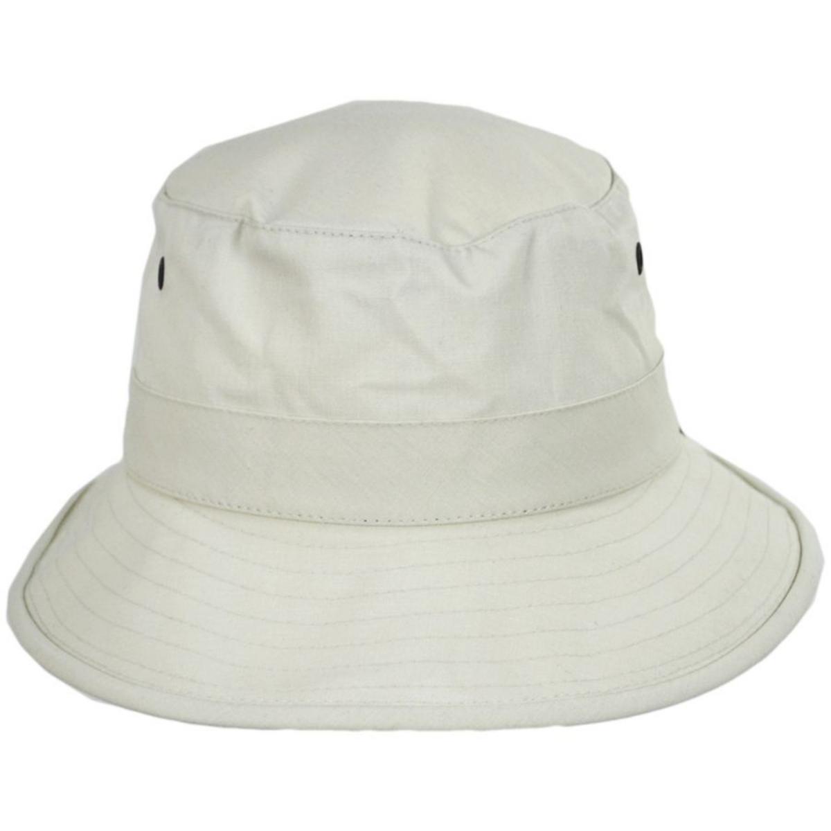 Tilley Endurables | Waxed Cotton Bucket Hat | 400842 | front | NATURAL