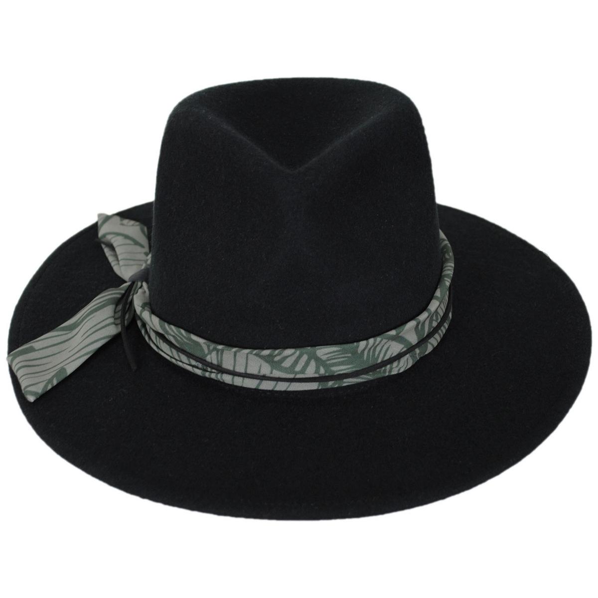 Bigalli | Rain Forest Wool Felt Fedora Hat | 131444 | front | BLACK