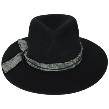 Bigalli | Rain Forest Wool Felt Fedora Hat | 131444 | front | BLACK