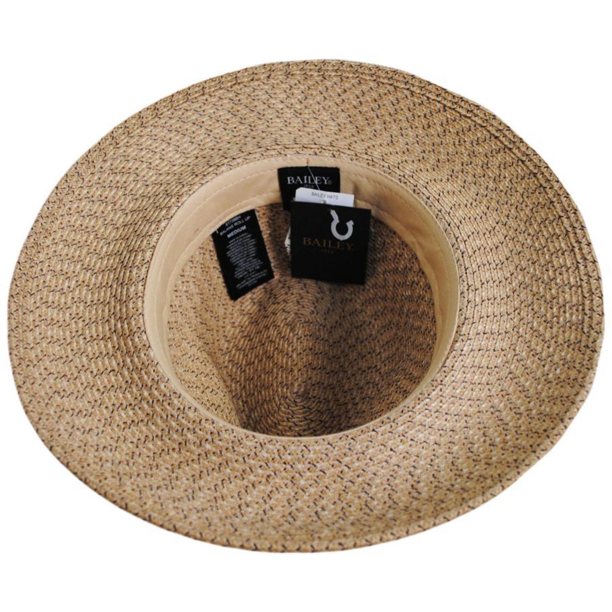 Bailey 1922 | Balans Roll Up Toyo Straw Blend Fedora Hat | 127762 | under | TAUPE