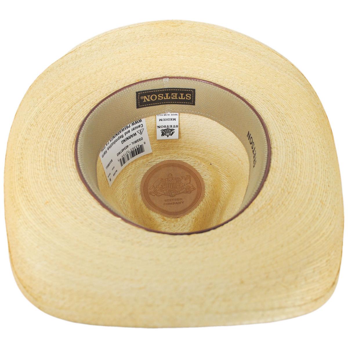Stetson | Stetson Sawmill Palm Leaf Straw Western Hat | 126969 | under | NATURAL TAN